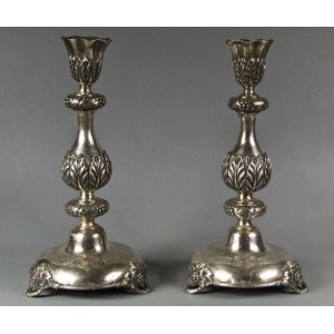 Paire de chandeliers, Pologne, Varsovie, Ludwik Nast, 1873
