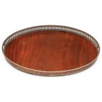 CLASSICIST TACA, Poland, Warsaw, Jan Jerzy Bandau, late 18th century, mahogany mirror, silver gallery, 54.5 x 42.5 cm