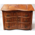 BOARD WITH HERB OSTOJA, Poland, late 18th century, Solid pine, walnut veneer, marquetry, brass hardware; 75 x 102 x 61 cm