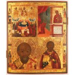 FOUR-FOLD IKON, Russia, early 19th century.