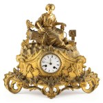 CLOCK WITH NAVIGATION PERSONALIZATION, France, Paris, Japy Brothers, after 1844, Gilt bronze case, 40 x 45 x 15 cm