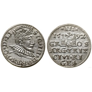 Poľsko, trojak, 1592, Riga