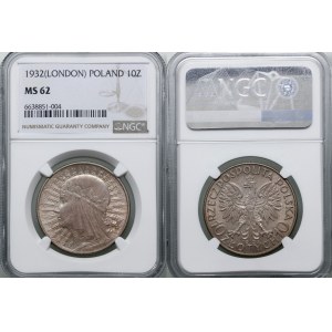 Poland, 10 gold, 1932, England
