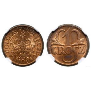 Poland, 1 grosz, 1938, Warsaw