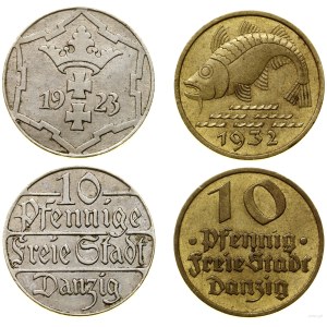 Poland, set: 2 x 10 fenigs, 1923 and 1932, Berlin