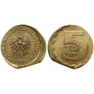 Polen, Zerstörung einer 5-Zloty-Münze, 1980, Warschau