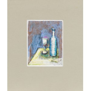 Eugeniusz TUKAN-WOLSKI (1928-2014), Still life with flask and glass