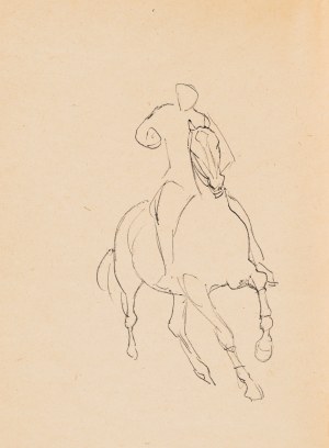 Ludwik MACIĄG (1920-2007), Mężczyzna na koniu