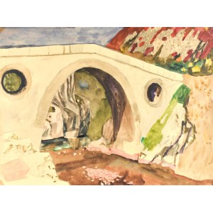 Ludwik MACIĄG (1920-2007), Pejzaż z mostem