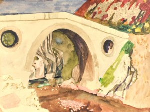 Ludwik MACIĄG (1920-2007), Pejzaż z mostem