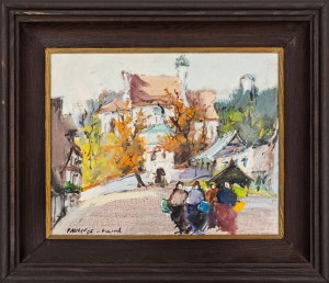 Stanisław Jan Łazorek, Grupa kobiet na rynku w Kazimierzu, XX w.
