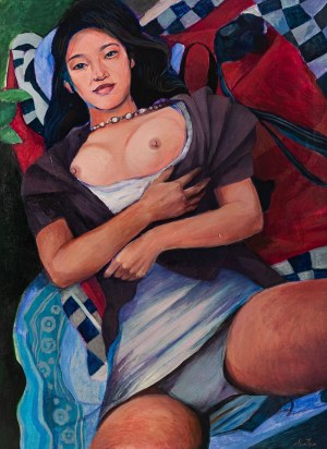 Agata Strzałka, bez tytułu (Półakt Hawajki), 2013