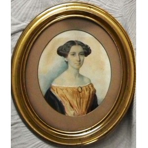 Portrait of Miss Pauline in bidermeier style