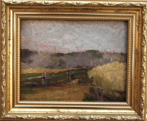 Antoni Jan Wojtow(1891-?),Pejzaż wiejski z łanami,ok.1916