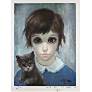 Keane Margaret (owner Peggy Doris Hawkins) (1927-2022)  A girl and her cat 1961)