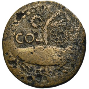 Roman Provincial, Gaul, Nemausus, Marcus Agrippa and Augustus, As