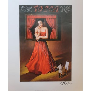 Rafał Olbinski, Proj. 'Tosca, Giacomo Puccini', signed