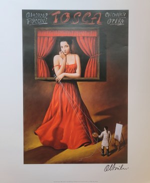 Rafał Olbiński, Proj. 'Tosca, Giacomo Puccini’, sygnowany