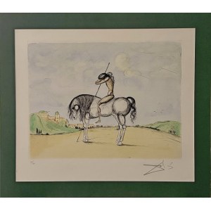 Salvador DALI (1904-1989) Le Chevalier (Rycerz) z teki ilustracji do Don Quichotte de la Manche