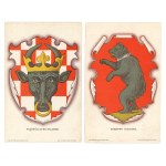 Patriotic postcards - Coats of arms of provinces, set of 2 pcs. (592)