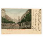 Vilnius - Vilna - Perspective de St. Georges, 1901. card sent to Bialystok (1092)
