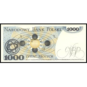 Poland. 1982 1000 Zlotych Prefix EW