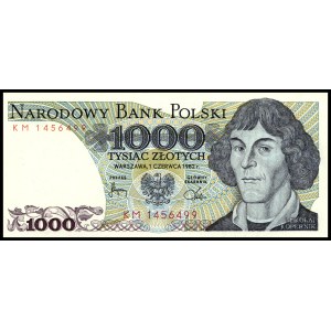 Poland. 1982 1000 Zlotych Prefix KM