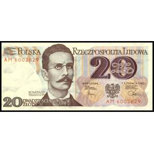 Poland. 1982 20 Zlotych Prefix AM