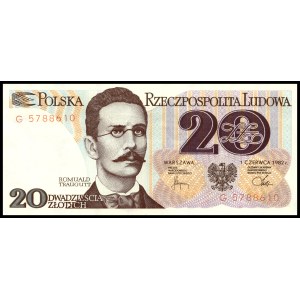 Poland. 1982 20 Zlotych Prefix G