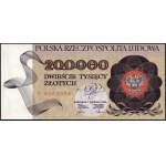 Poland. 1989 200000 Zlotych Prefix F