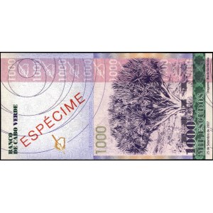 Cabo Verde. 2007 1000 Escudos Specimen