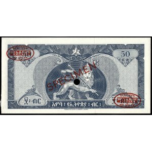 Ethiopia. 1966 50 Dollars Specimen