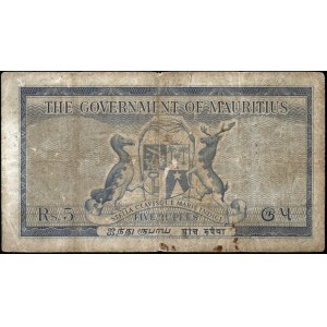 Mauritius. 1954 5 Rupees