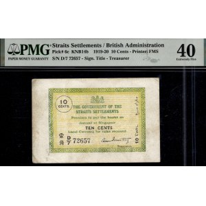 Straits Settlements. 1919 10 centów