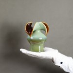ZUBER Czeslaw - HSA Barbara - "Donkey" vase - 1970s [sage color].