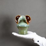 ZUBER Czeslaw - HSA Barbara - "Donkey" vase - 1970s [sage color].