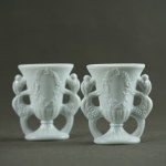 HSG Ząbkowice - Pair of commemorative cups - 100 Years of Ząbkowice Steelworks - 1980s.