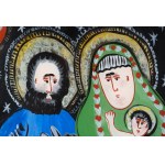 PĘKSA Jolanta - Ucieczka św. Rodziny - Zakopane 1980 [obraz na szkle, 38x32 cm]