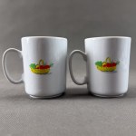Sada dvou porcelánových hrnků - Jacek a Agatka - 70. léta 20. století.