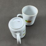 Sada dvou porcelánových hrnků - Jacek a Agatka - 70. léta 20. století.