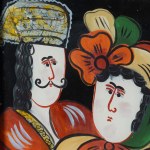 PÊKSA Jolanta - Sucker with robbers - Zakopane 1979 [painting on glass, 38x32 cm].