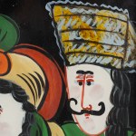 PÊKSA Jolanta - Sucker with robbers - Zakopane 1979 [painting on glass, 38x32 cm].