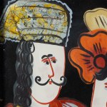 PÊKSA Jolanta - Sucker with robbers - Zakopane 1979 [painting on glass, 38x32 cm].