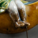 Krakovská keramika - Pan Twardowski na Měsíci - 60. léta 20. století [unikátní].