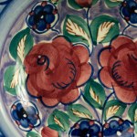 ZF Włocławek - Assiette florale - années 1970.