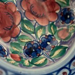 ZF Włocławek - Assiette florale - années 1970.