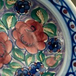 ZF Włocławek - Assiette florale - années 1970.