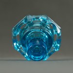 DROST Jan Sylwester - HSG Ząbkowice - Candleholder Diatret - 1970s [turquoise, condition].