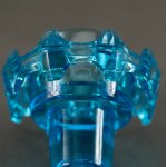 DROST Jan Sylwester - HSG Ząbkowice - Candleholder Diatret - 1970s [turquoise, condition].