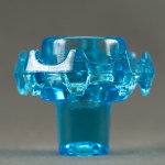 DROST Jan Sylwester - HSG Ząbkowice - Candleholder Diatret - 1970s [turquoise, condition].